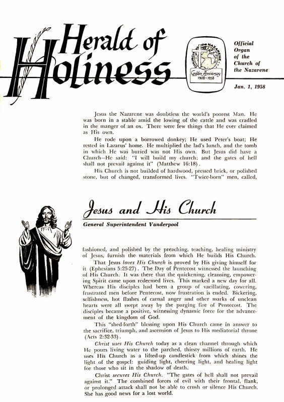 Herald of Holiness - January 1, 1958