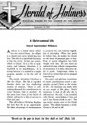 Title Page of Herald of Holiness - September 23, 1953