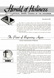 Title Page of Herald of Holiness - November 6, 1957