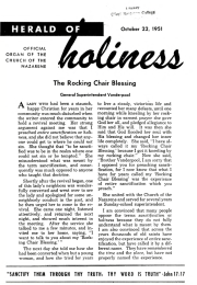 Title Page of Herald of Holiness - October 22, 1951