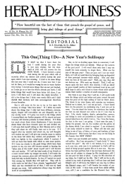 Front page of Herald of Holiness - December 28, 1921