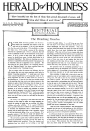 Front page of Herald of Holiness - October 11, 1922