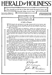 Front page of Herald of Holiness - November 22, 1922