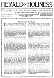 Front page of Herald of Holiness - January 23, 1924