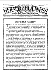 Front page of Herald of Holiness - March 9, 1927