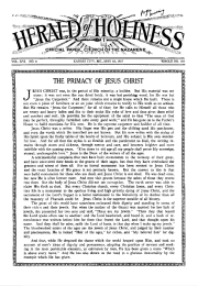 Front page of Herald of Holiness - May 18, 1927