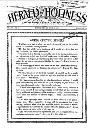 Front page of Herald of Holiness - June 22, 1927
