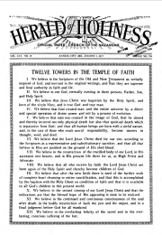 Front page of Herald of Holiness - August 3, 1927