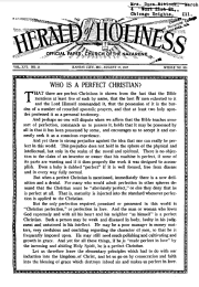 Front page of Herald of Holiness - August 17, 1927