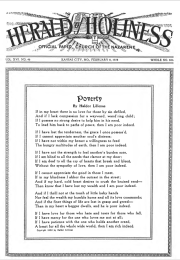 Front page of Herald of Holiness - February 8, 1928