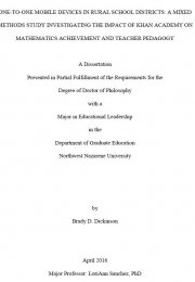One-to-one mobile devices in rural school districts: a mixed methods study investigating the impact of Khan Academy on mathematics achievement and teacher pedagogy