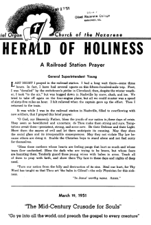Title Page of Herald of Holiness - March 19, 1951