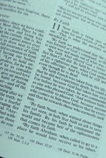 English Bible in Blue-Green Hebrews 11 By Faith