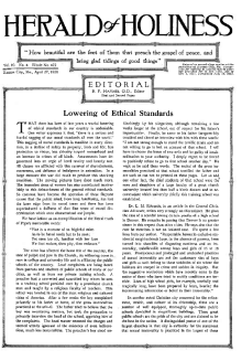 Title Page of Herald of Holiness - April 27, 1921