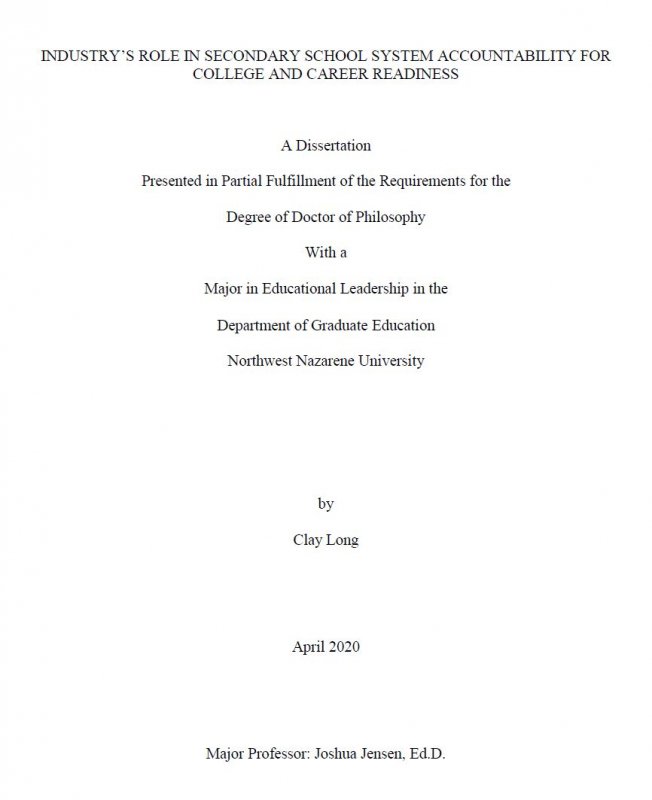 Dissertation cover