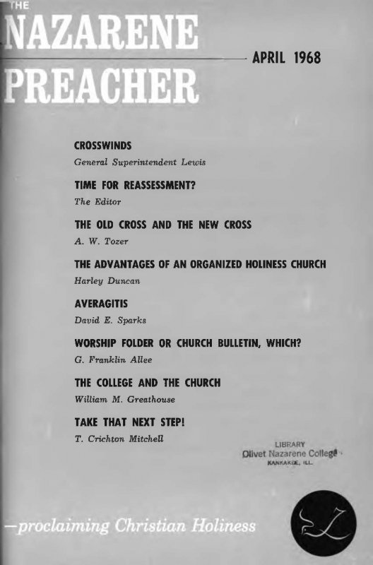 Title Page of Nazarene Preacher