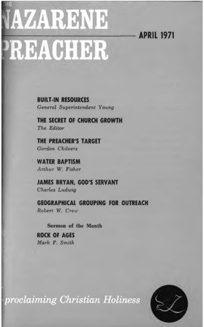 Title Page of Nazarene Preacher