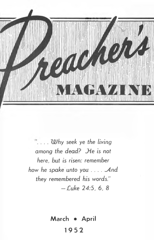 Title Page of Preacher's Magazine