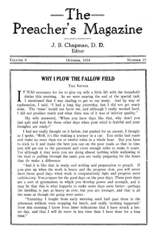 Cover of Preacher's Magazine