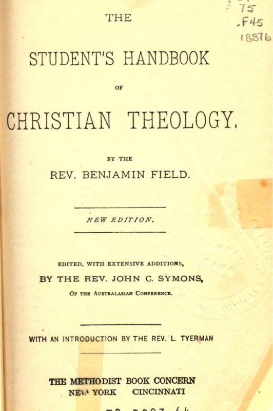 Title Page Image of Book - The Student's Handbook of Christian Theology