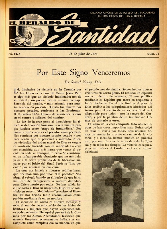 Portada: Por este signo venceremos, Samuel Young