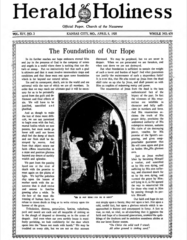 Herald of Holiness - April 8, 1925