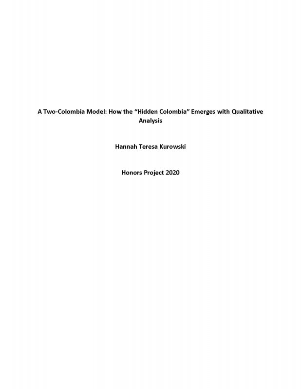 A Two-Colombia Model: How the “Hidden Colombia” Emerges with Qualitative Analysis