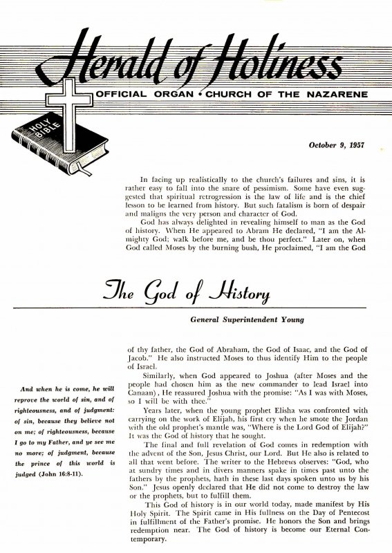 Herald of Holiness - October 9, 1957