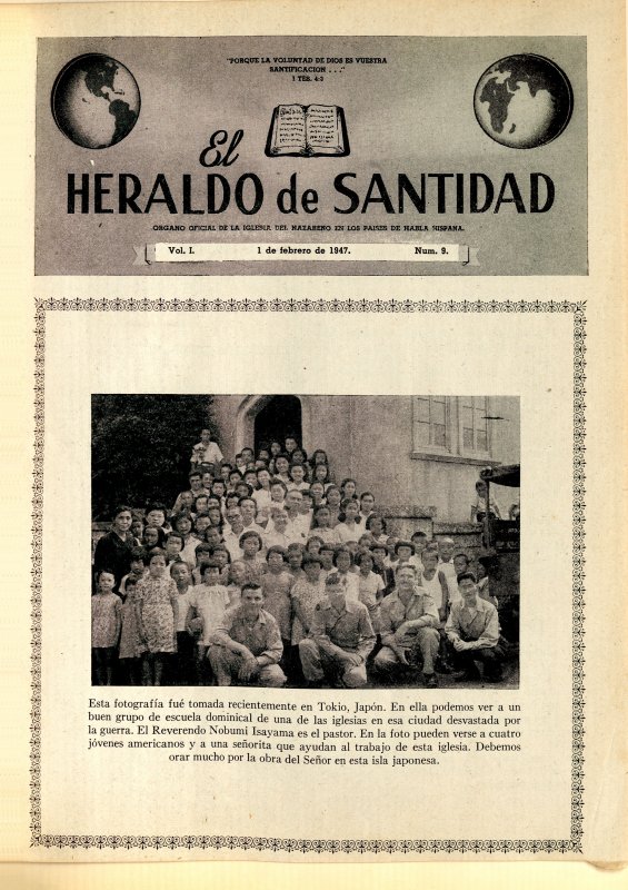 El Heraldo de Santidad, 1 de febrero 1947, Vol. 1 N° 9