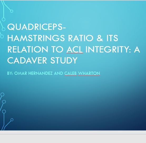 Quadriceps-hamstrings ratio & its relation to ACL integrity: a cadaver study